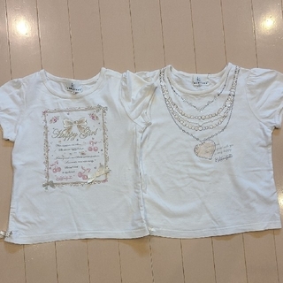 クミキョク(kumikyoku（組曲）)の組曲　Tシャツ　２枚セット　M　110～120サイズ 女の子Tシャツ　まとめ売り(Tシャツ/カットソー)