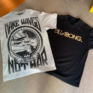 ビラボン(billabong)の美品‼︎ビラボン　グレー　ブラック　Tシャツ　L 2点セット(Tシャツ(半袖/袖なし))