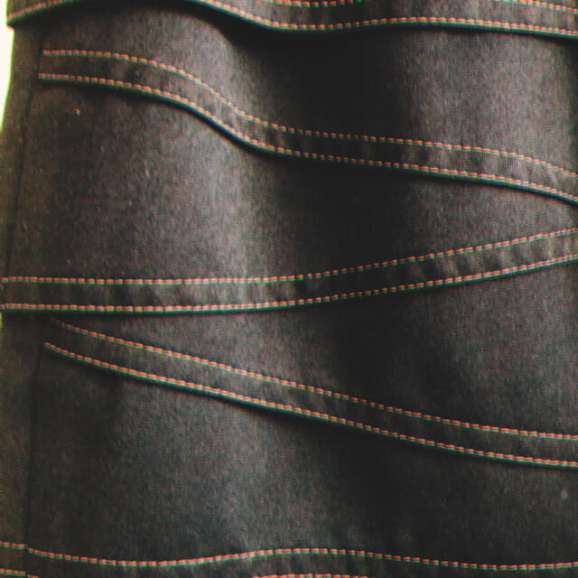 スカート フリル 切り替え ミニスカート  レディースのスカート(ひざ丈スカート)の商品写真