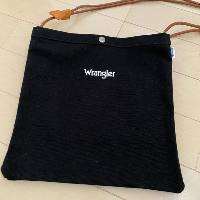 Wrangler(ラングラー)のラングラー　ショルダーバック　黒　皮紐 レディースのバッグ(ショルダーバッグ)の商品写真