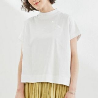 ロペピクニック(Rope' Picnic)の【ラク美Tee】【TRUE COTTON】モックネックフレンチトップス(Tシャツ(半袖/袖なし))