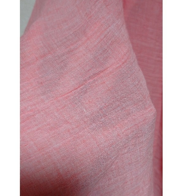 【今日まで！】ミモレ丈綿麻スカート ピンク レディースのスカート(ロングスカート)の商品写真