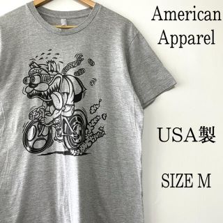 アメリカンアパレル(American Apparel)のUS古着 アメリカンアパレル USA製 アメコミ系 プリント Tシャツ M(Tシャツ/カットソー(半袖/袖なし))