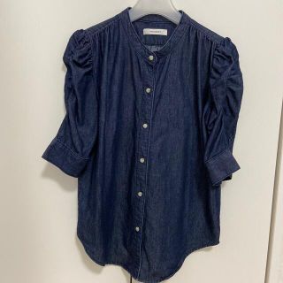 マウジー(moussy)のmoussy トップス　ブルー(カットソー(半袖/袖なし))