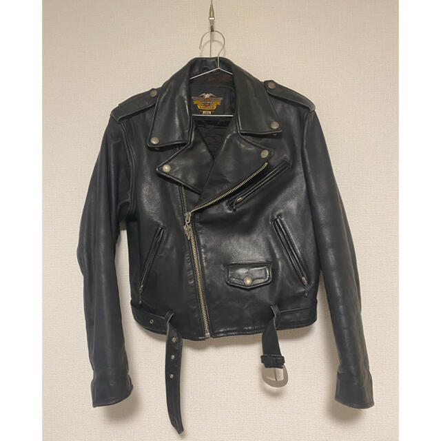 Harley Davidson(ハーレーダビッドソン)のハーレーダビッドソン　ライダース　ジャケット　レザー　黒　ブラック メンズのジャケット/アウター(ライダースジャケット)の商品写真