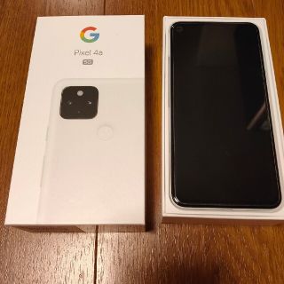 グーグル(Google)のGoogle Pixel4a5Gホワイト(スマートフォン本体)