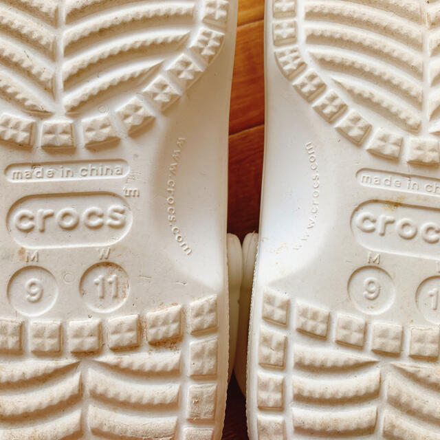 crocs(クロックス)のクロックス 27.0cm ホワイト 使用回数少なめ メンズの靴/シューズ(サンダル)の商品写真