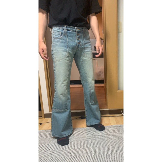 sugarhill  FADED DOUBLE KNEE BELL BOTTOM メンズのパンツ(デニム/ジーンズ)の商品写真