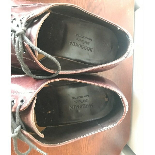 YANKO(ヤンコ)のミック様専用　メルミン　コードバン　プレーントゥ　ダークブラウン メンズの靴/シューズ(ドレス/ビジネス)の商品写真