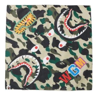 アベイシングエイプ(A BATHING APE)のBAPE 1ST CAMO SHARK BANDANA バンダナ イエロー(バンダナ/スカーフ)