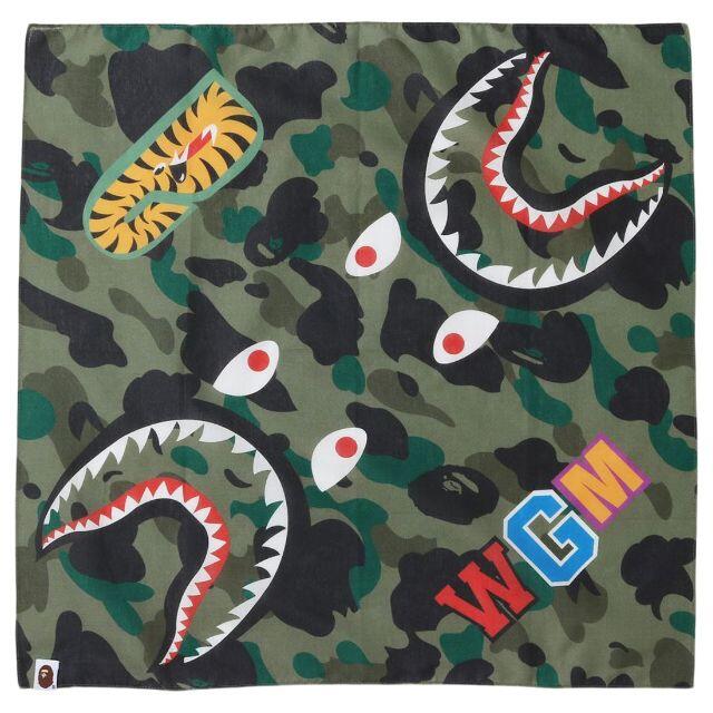 BAPE 1ST CAMO SHARK BANDANA バンダナ グリーン