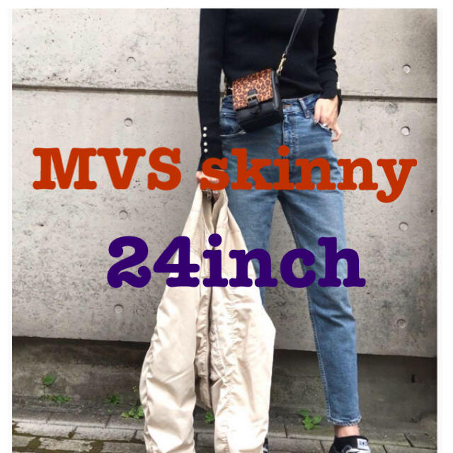 デニム/ジーンズyanさん着用美品♡MOUSSY MVS SKINNY♡ブルー24インチ