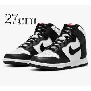 ナイキ(NIKE)の27cm NIKE WMNS DUNK HIGH WHITE/BLACK(スニーカー)