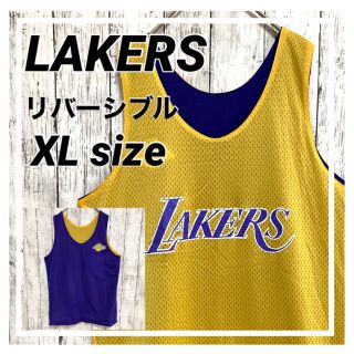 古着　LAKERS タンクトップ　リバーシブル　ゲームシャツ　XLサイズ(タンクトップ)