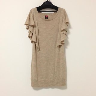 ダブルスタンダードクロージング(DOUBLE STANDARD CLOTHING)の訳あり値下げ＊フリルスリーブニットワンピ(ひざ丈ワンピース)