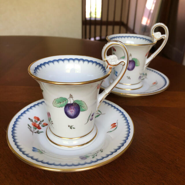 美品】リチャードジノリ☆イタリアンフルーツ☆チョコレートC/S ペア