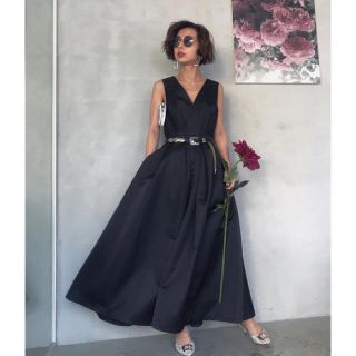 アメリヴィンテージ(Ameri VINTAGE)の【美品】AMERI LADY TUCK FLARE DRESS(ロングドレス)