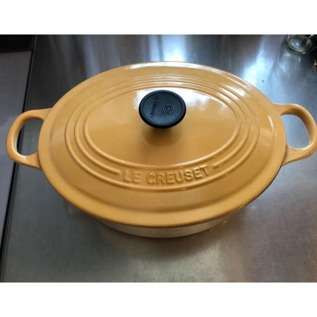 LE CREUSET - ル・クルーゼ ココットオーバル黄色の+aethiopien