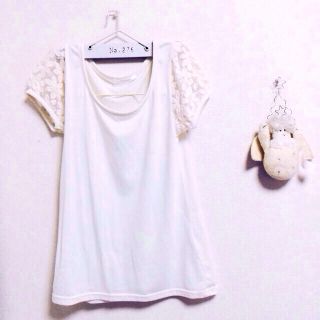 レトロガール(RETRO GIRL)のwhite パフスリーブ(Tシャツ(半袖/袖なし))