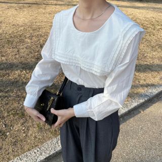 ザラ(ZARA)のNUGU charming sailor blouse(シャツ/ブラウス(長袖/七分))