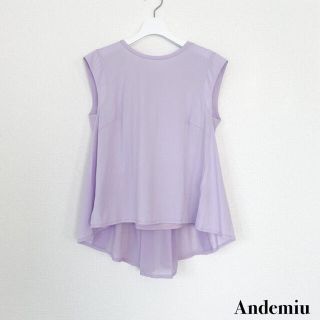 アンデミュウ(Andemiu)のAndemiu  アンデミュウ　バックプリーツシフォンブラウス(シャツ/ブラウス(半袖/袖なし))