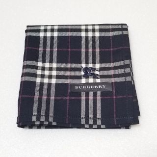 バーバリー(BURBERRY)のBURBERRYハンカチ・ノバチェック・ネイビー2枚(ハンカチ)