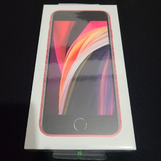 アップル(Apple)の【新品未開封】iPhone SE 64GB Red【SIMロック解除済み】(スマートフォン本体)