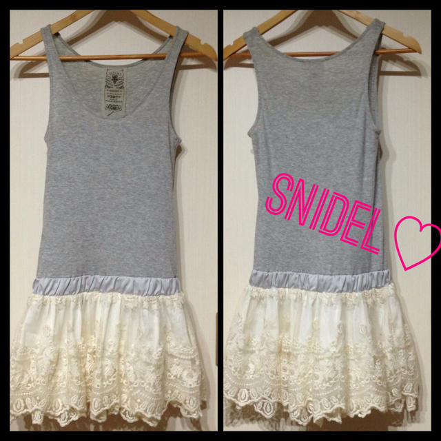 SNIDEL(スナイデル)の♡snidel 裾レース ワンピース♡ レディースのワンピース(ミニワンピース)の商品写真