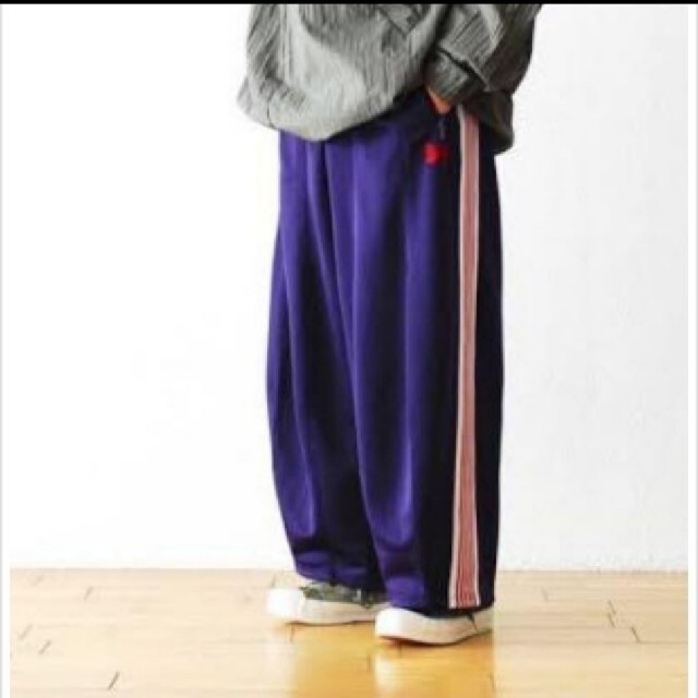 NEEDLES　ヒザデル　track pants　egg plantパンツ