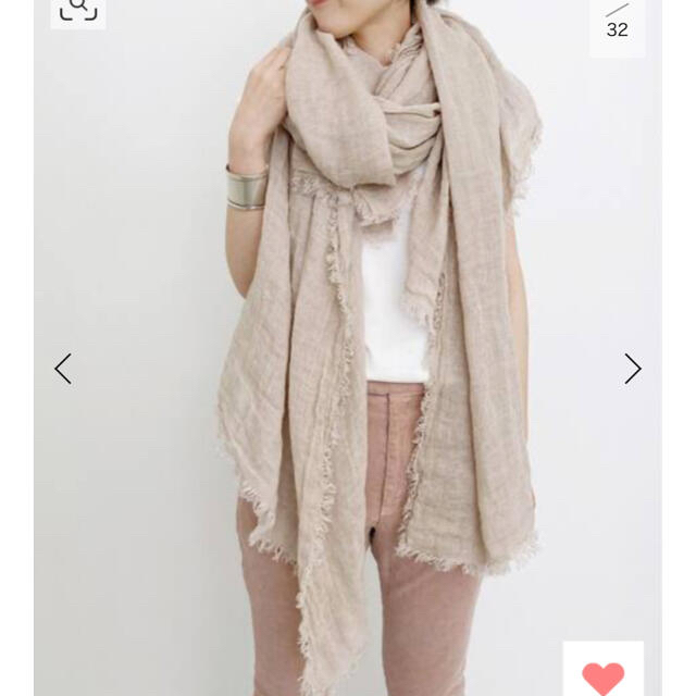L´Appartement【メゾンドバカンス】Linen Stole ナチュラル L´Appartement【メゾンドバカンス】Linen Stole ナチュラル