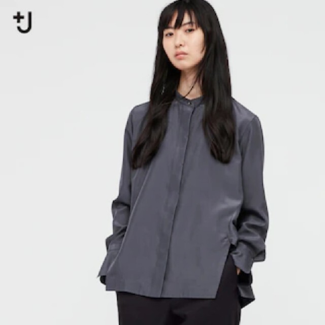 UNIQLO - ユニクロ ジルサンダー +J シルクスタンドカラーシャツ