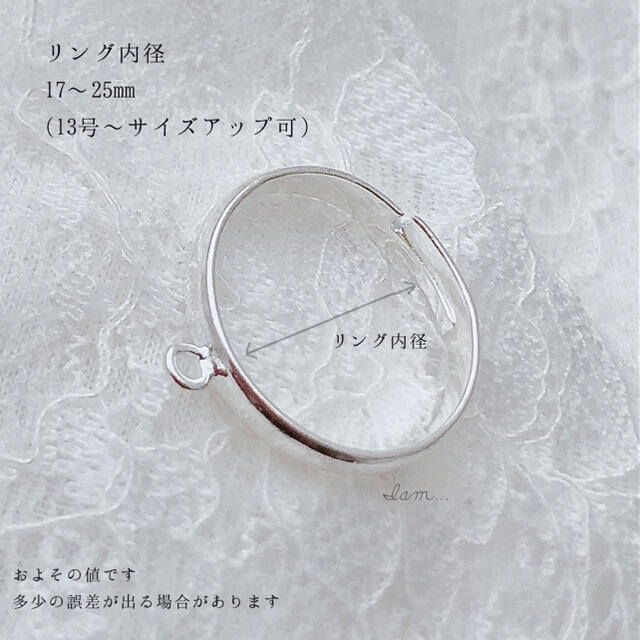 5/29新作＊ Angel bear double ring ▶︎Black ハンドメイドのアクセサリー(リング)の商品写真