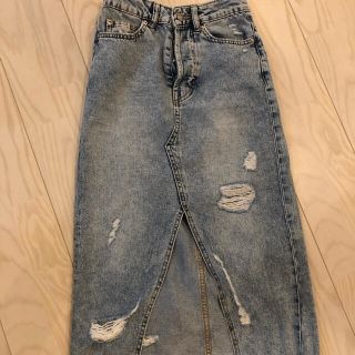 エイチアンドエム(H&M)のH&Mデニムスカート32zara スリット(ひざ丈スカート)