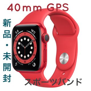 アップルウォッチ(Apple Watch)のApple Watch Series 6 Red 40mmとスポーツバンド(腕時計)