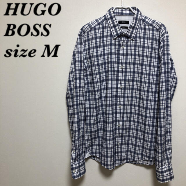 HUGO BOSS(ヒューゴボス)のHUGO BOSS ボス 長袖シャツ チェックシャツ 美品 メンズのトップス(シャツ)の商品写真
