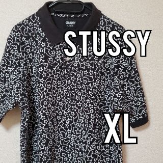 ステューシー(STUSSY)の【ヒデハル様専用】ステューシー/STUSSY  総柄ポロシャツ　スター柄　星柄(ポロシャツ)