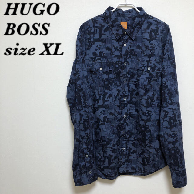 HUGO BOSS(ヒューゴボス)のHUGO BOSS ボス 長袖シャツ 柄シャツ お洒落 美品 メンズのトップス(シャツ)の商品写真