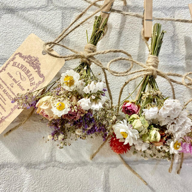 ドライフラワー スワッグ ガーランド❁293 カラフル 薔薇 かすみ草 ドライフラワー スワッグ ガーランド❁293 カラフル 薔薇 かすみ草