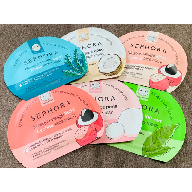 Sephora(セフォラ)のSEPHORA フェイスマスク　6枚 コスメ/美容のスキンケア/基礎化粧品(パック/フェイスマスク)の商品写真