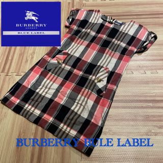 バーバリーブルーレーベル(BURBERRY BLUE LABEL)のBURBERRY BULE LABEL ワンピース　36 ノバチェック　ピンク(ひざ丈ワンピース)