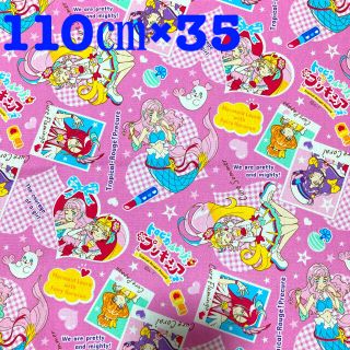 トロピカルージュプリキュア 生地 はぎれ ピンク(生地/糸)