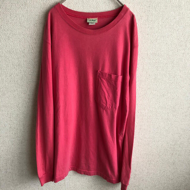 L.L.Bean(エルエルビーン)の90s USA製　L.L.BEAN 無地　長袖　Tシャツ　90's ポケT S メンズのトップス(Tシャツ/カットソー(七分/長袖))の商品写真