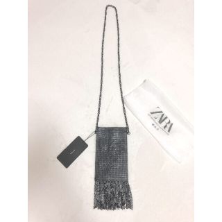 ザラ(ZARA)の匿名配送　新品　ZARA   全面　つや消しメタルスパンコール　ショルダーバック(ショルダーバッグ)