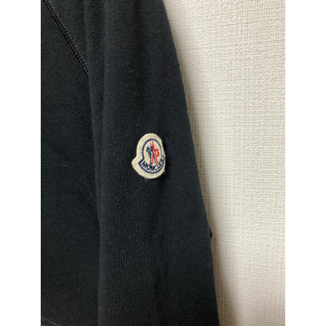 モンクレール　パーカー　ダウン　スウェット　ロゴ　黒　Sサイズ　Moncler