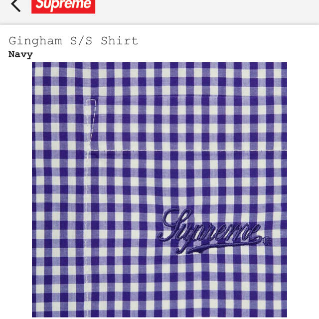 SUPREME シュプリーム  Gingham S/S Shirt シャツ L 1