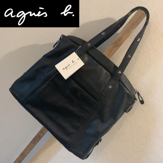 タグ付き　agnes b.アニエスベーボヤージュ牛革トートバッグ