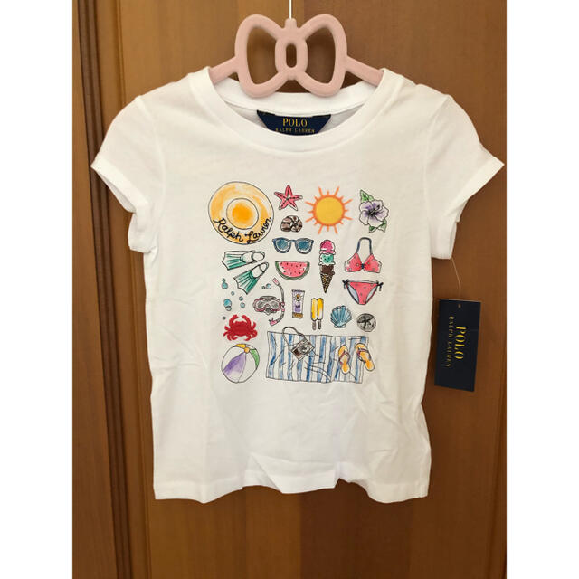 POLO RALPH LAUREN(ポロラルフローレン)のラルフローレンキッズ半袖4T新品 キッズ/ベビー/マタニティのキッズ服女の子用(90cm~)(ワンピース)の商品写真