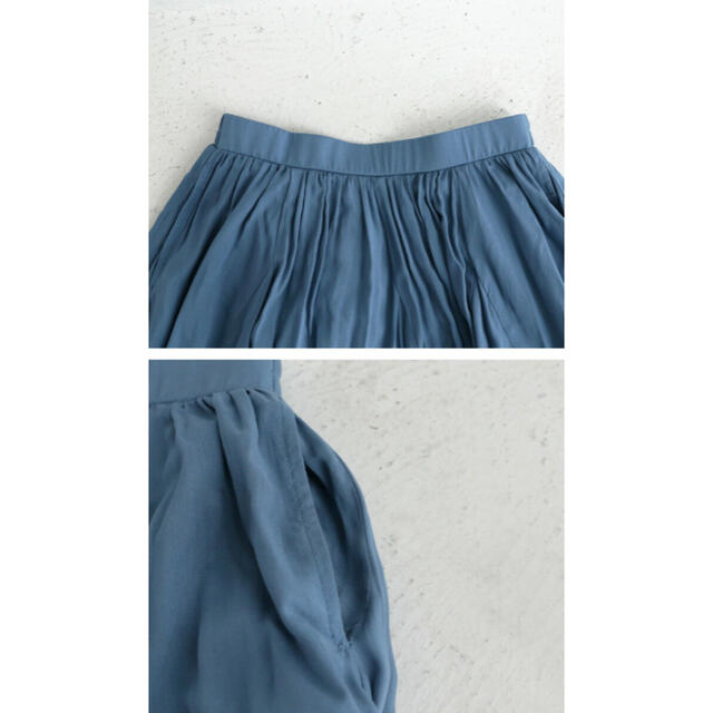 antiqua(アンティカ)のantiqua フレアデザインスカート　カーキミント レディースのスカート(ロングスカート)の商品写真