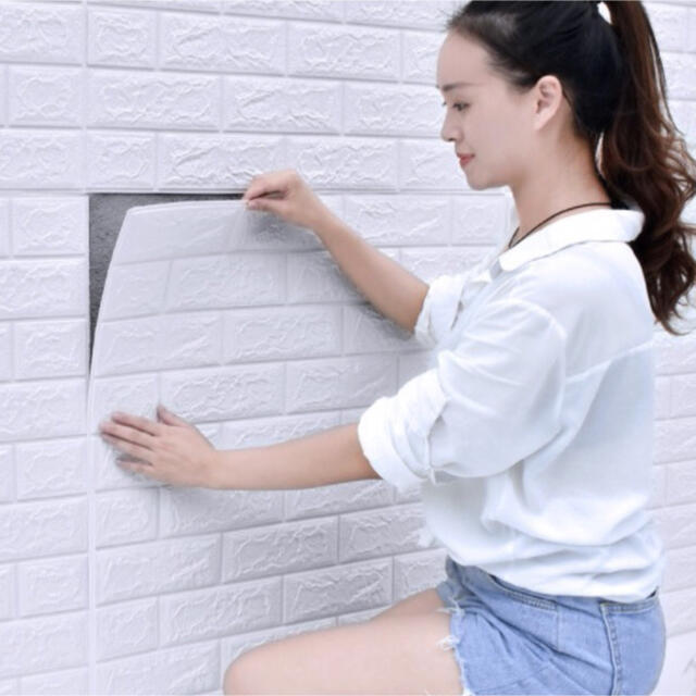 (税込) DIY 壁紙シール　壁紙シールレンガ調　簡単リメイク　50枚 その他