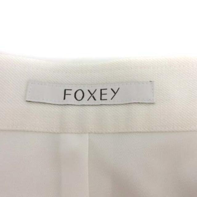 FOXEY(フォクシー)のフォクシー FOXEY 19年 42 XL ワイドパンツ サイドファスナー 白 レディースのパンツ(その他)の商品写真